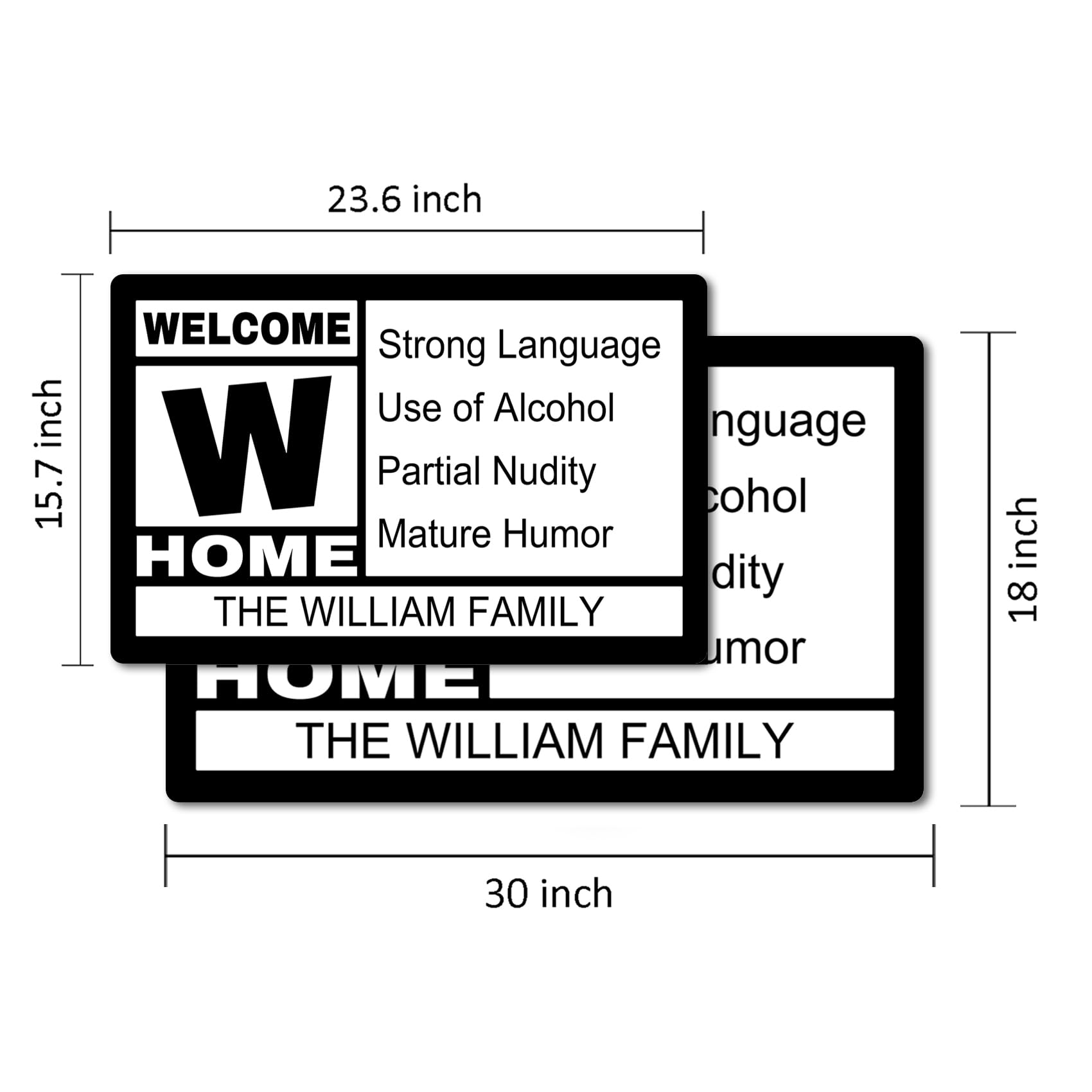 Amazon.com: UmfanG Video Game Rating Welcome Doormat Personalized