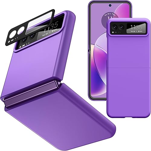 NULETO Funda para Moto Razr 2023 Funda ultradelgada para Motorola Razr 2023 con carga inalámbrica, funda delgada y rígida de policarbonato a prueba