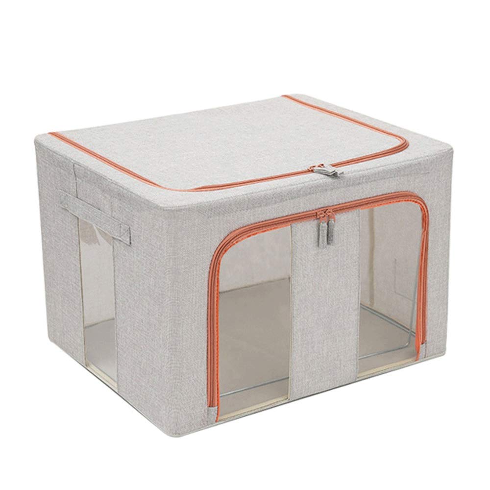 ETRGFTHU Storage Box Fabric Storage Box King Wardrobe Foldable Baina box Moving Artifact Good Sealing a Breathable Healthy and Odorless(Grey)