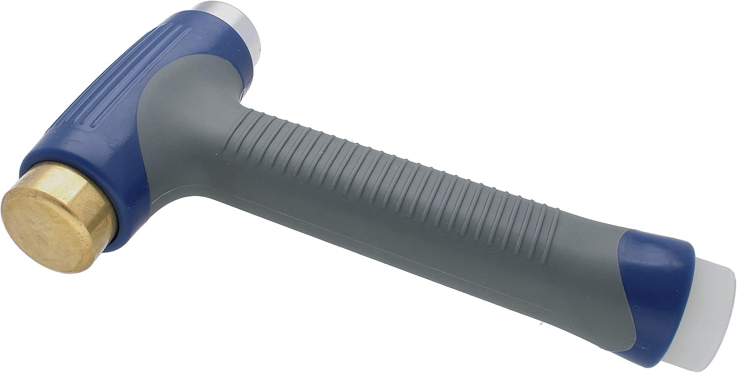 The Beadsmith EZ-Strike Hammer - Metal Elements Patent Protected Metal Working Hammer - Interchangeable Heads - 6.5” x 3.75” - Ergonomic Handle - Use for Stamping Jewelry, Leather & Wood