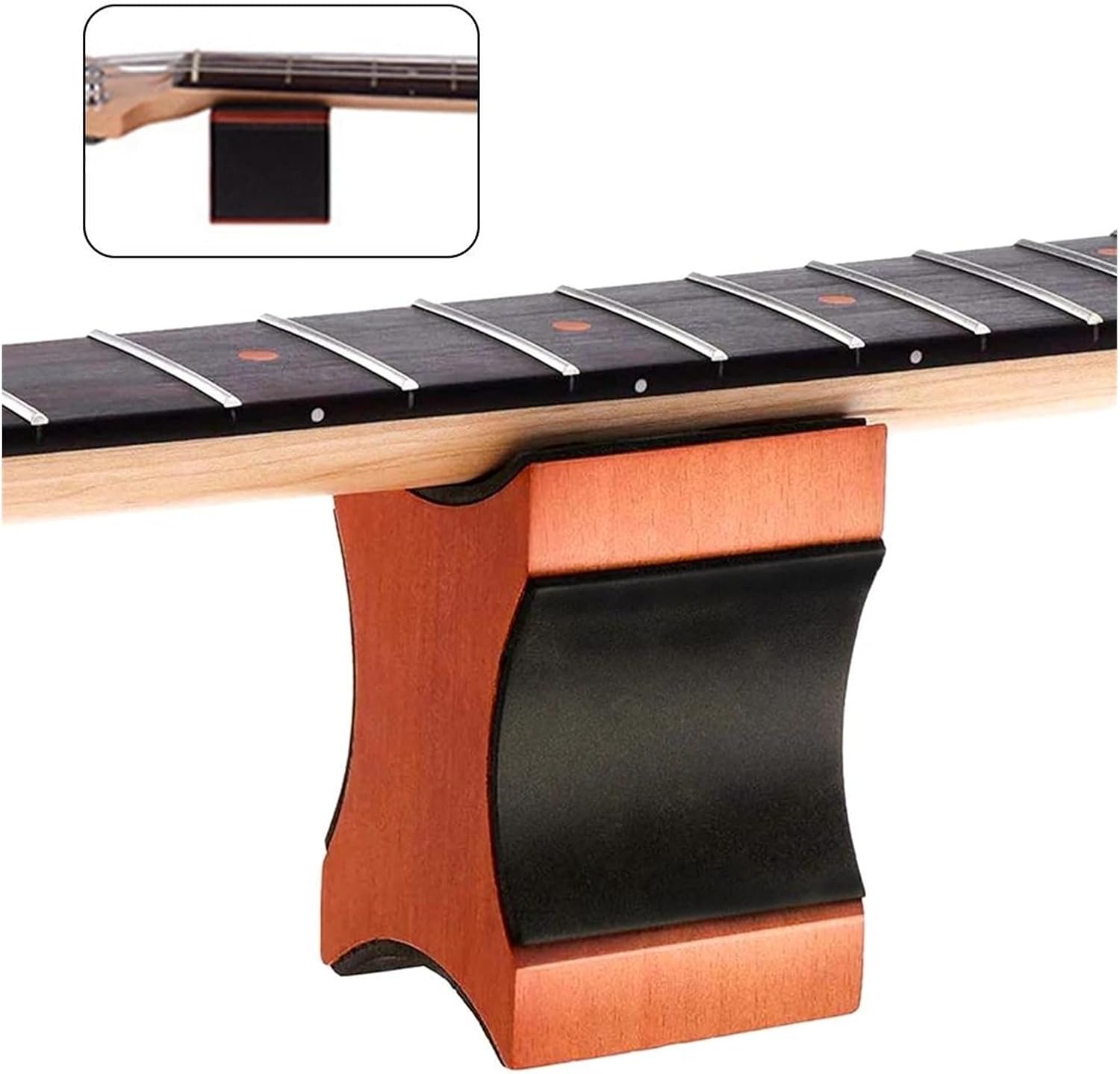 ギターツール 木製ベース付きユニバーサルギターネックスタンド