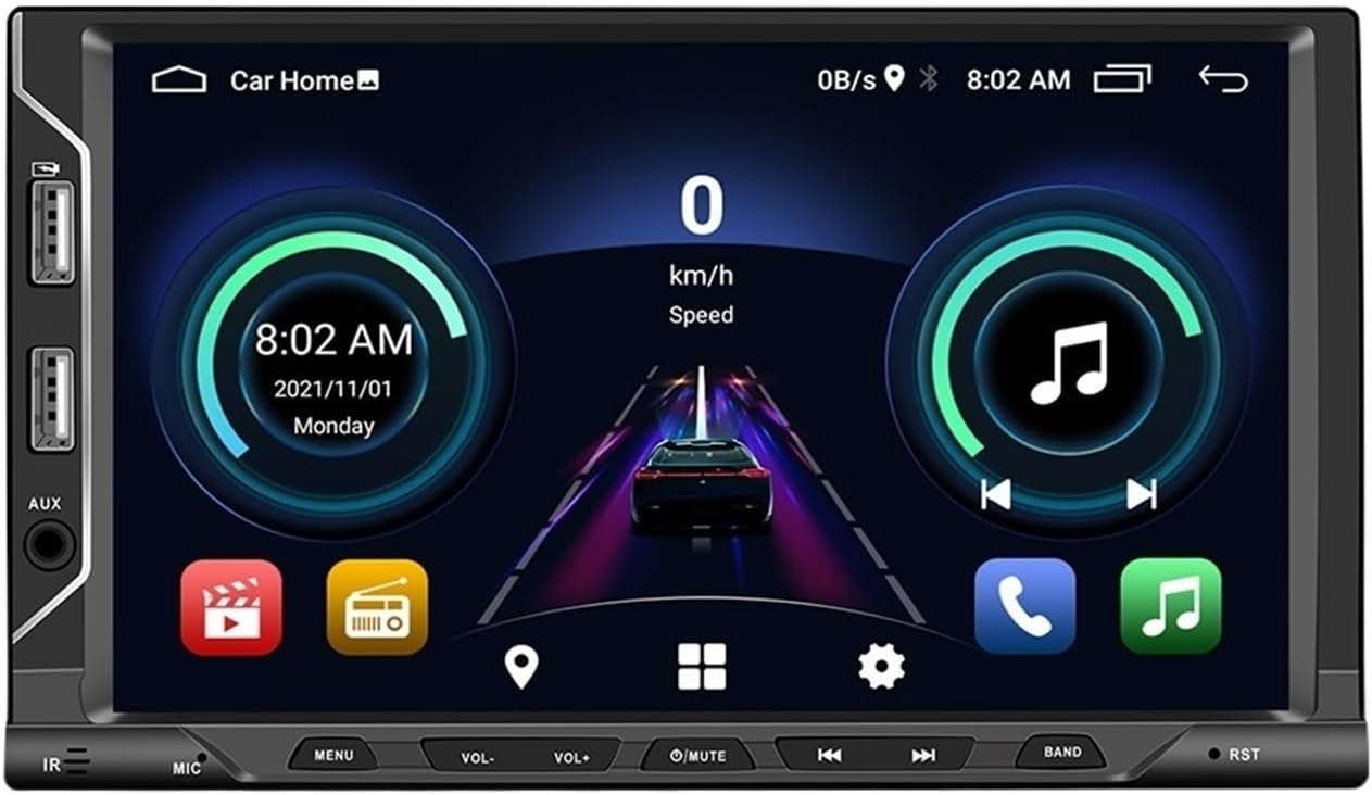 Radio Samochodowe Stereo Odtwarzacz Multimedialny Nawigacja GPS Bluetooth Przejrzysty I Responsywny(With 12led Camera)