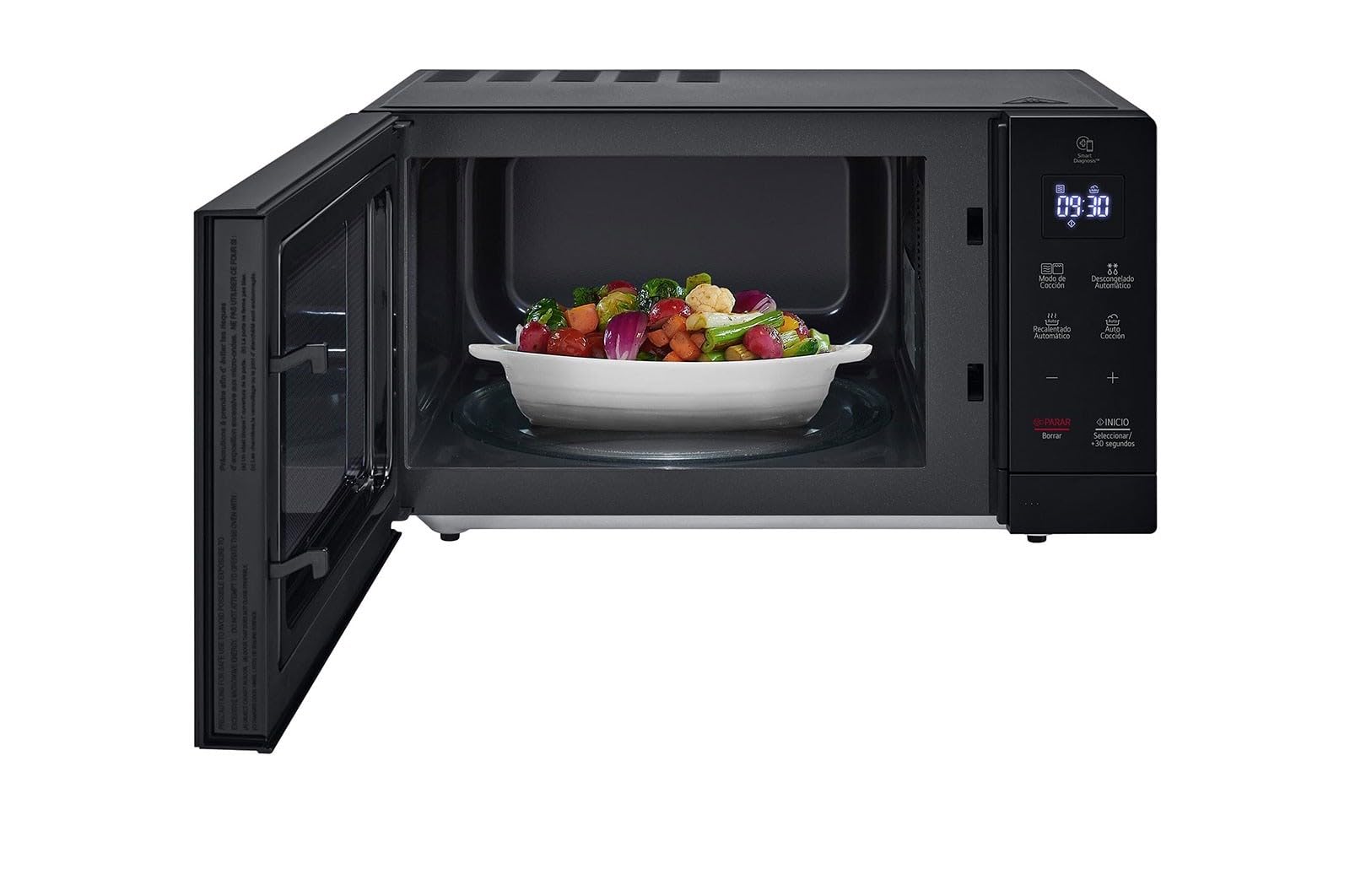 LG MH7032JAS - Forno a microonde, 30 l, 1000 W, con griglia (display a LED, 28 programmi automatici, facile da pulire, colore: Nero