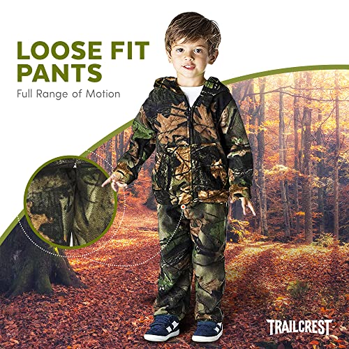 TrailCrest Treel Infant - Toddler Camo Full Zip Hoodie Sweatshirt Fleece Jacket & Pants Set - Image 4