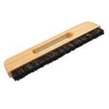 KUMGROT 0.79 Inch Wooden Wall Paper Removal Supplies, Wallpaper Hanging Tool 3-Row Horse Hair Brush with Wood Handle for Tile Grout Cleaning Scrubbing, 1 Pcs Brown Brush (W05)