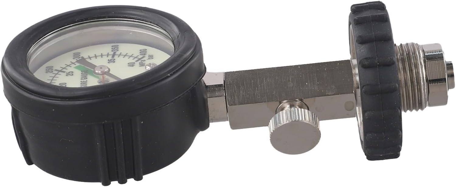 Scuba Diving Cylinder Pressure Gauge with G5/8 External Thread for DIN Port Diving Tanks, Accurate 0-200BAR / 0-20MPa for Dial Scale, for Underwater Sports, Snorkeling, and SCUBA Equipment