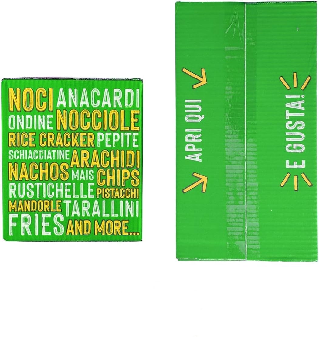 APERIBOX 60 - AP18.001.04 - Scatola regalo con Snack salati, patatine, frutta secca e tanti stuzzichini, Box super variegata per un aperitivo in compagnia o gadget compleanno bambini