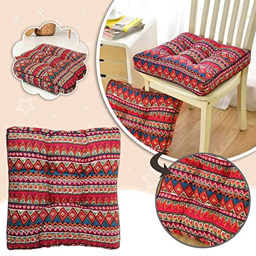 Summer Chair Cushion Chair Mat Bohemian Patio Chair Seat Pads Square Floor Pillow Kitchen Chair Seat Cushion Pads Meditation Yoga Seating Cushion For Home Kitchen/Office/Garden Patio 20X20Inch #TOP1