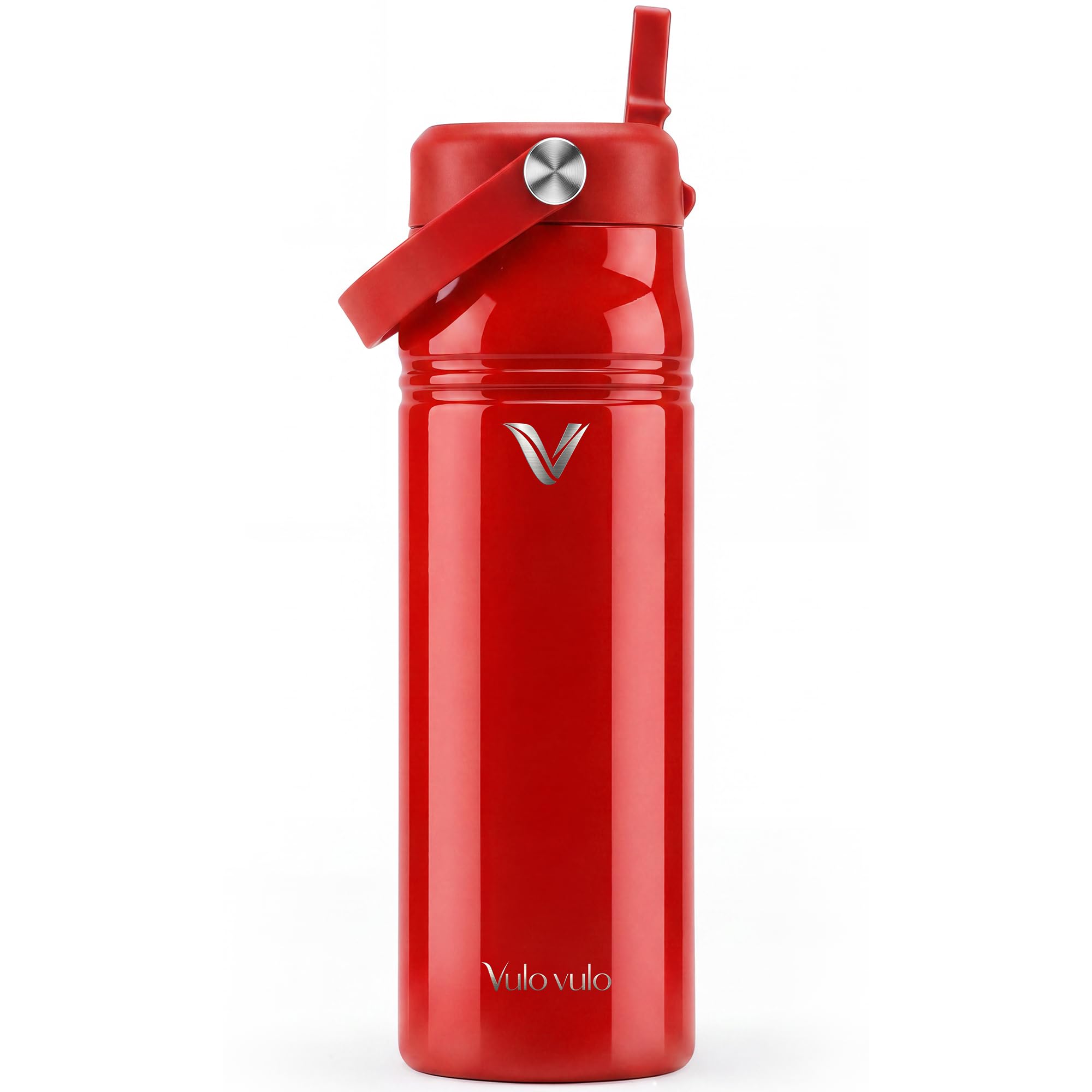 24oz Insulated Water Bottle with Straw Volume Markings