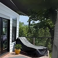 Vista 5 de Turtle Life Funda para silla de patio, impermeable, resistente, para exteriores, con ventilación de aire mejorada, 1 paquete, 74 pulgadas de largo x