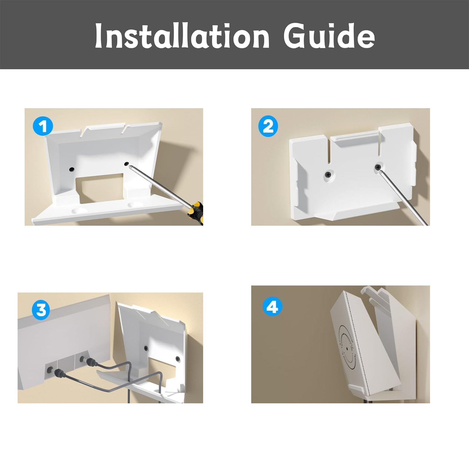 Zatelitount Starlink V3 Mount, Starlink Gen3 Router Wall Mounts with Starlinks Power Supply Mounting Kit for Star Link V3 Standard&Gen 3 High Performance Dishy
