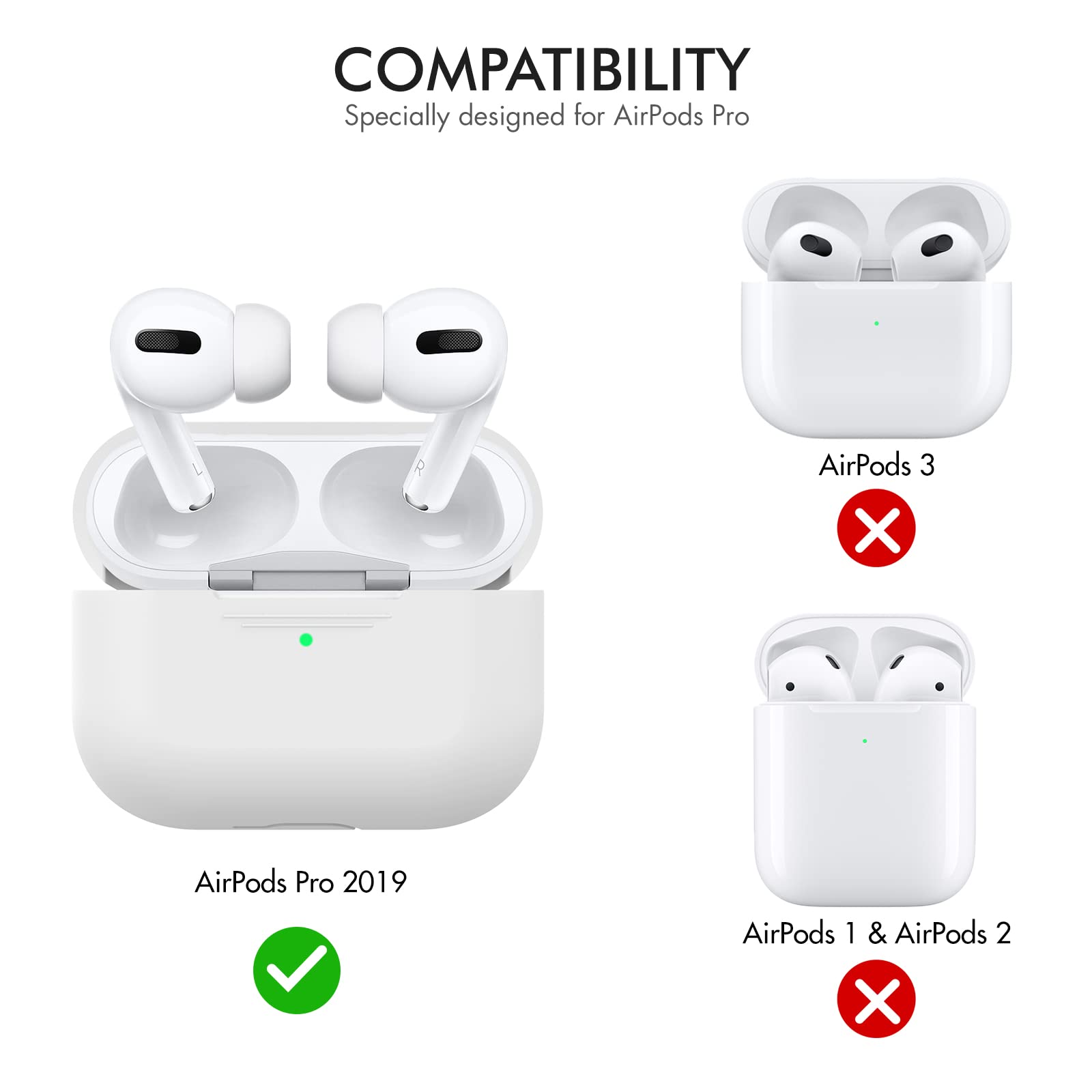 La coque AHASTYLE offre une protection discrète et fonctionnelle pour vos AirPods Pro de 2019.