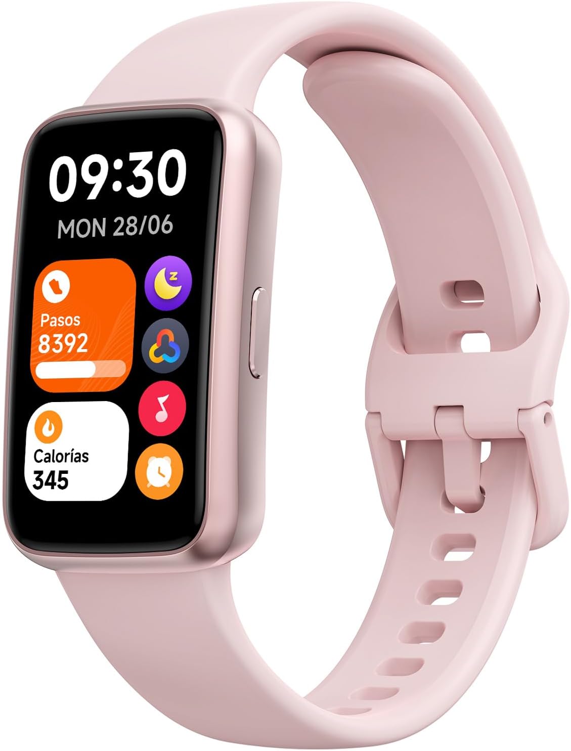 TOOBUR Pulsera de Actividad sin Necesidad de Móvil ni Aplicación, Resistente al Agua 3ATM, Monitor de Ritmo Cardíaco/Energía/Sueño, 100 Modos Deportivos, Podómetro Contador de Pasos Banda Inteligente para Mujer, Rosa