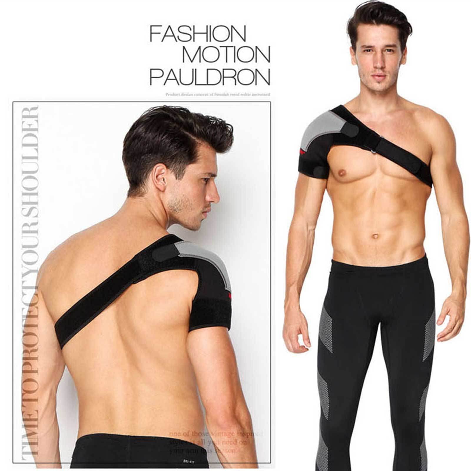 Soporte y compresión para hombro para hombres y mujeres, envoltura inmovilizadora de brazo para puño rotador, dolor articular AC, correa de estabilidad para hombro dislocado, recupera la movilidad y