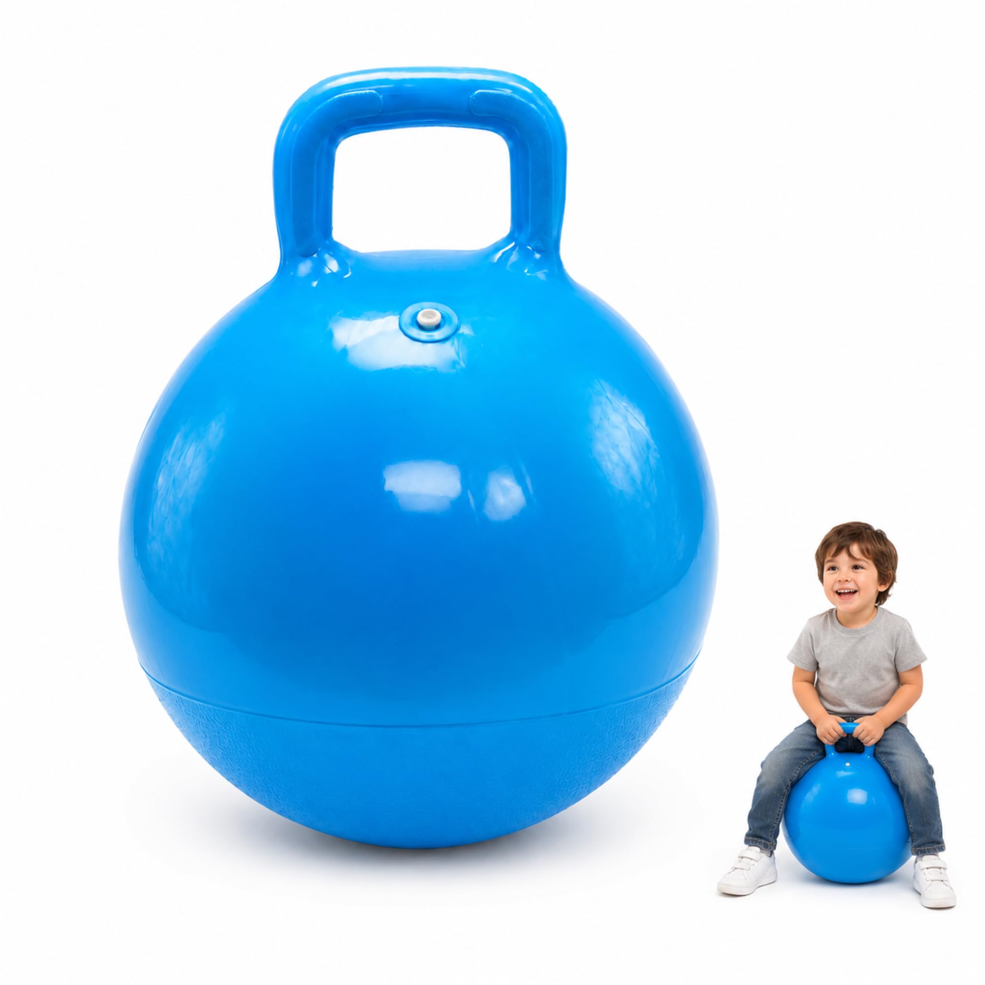 MAGIC SELECT Space Hopper Ball for Kids 35 cm with Handle, Inflatable Vinyl Hopper Ball for Active Play, Balance and Coordination, Children’s Toy for Ages 3-5