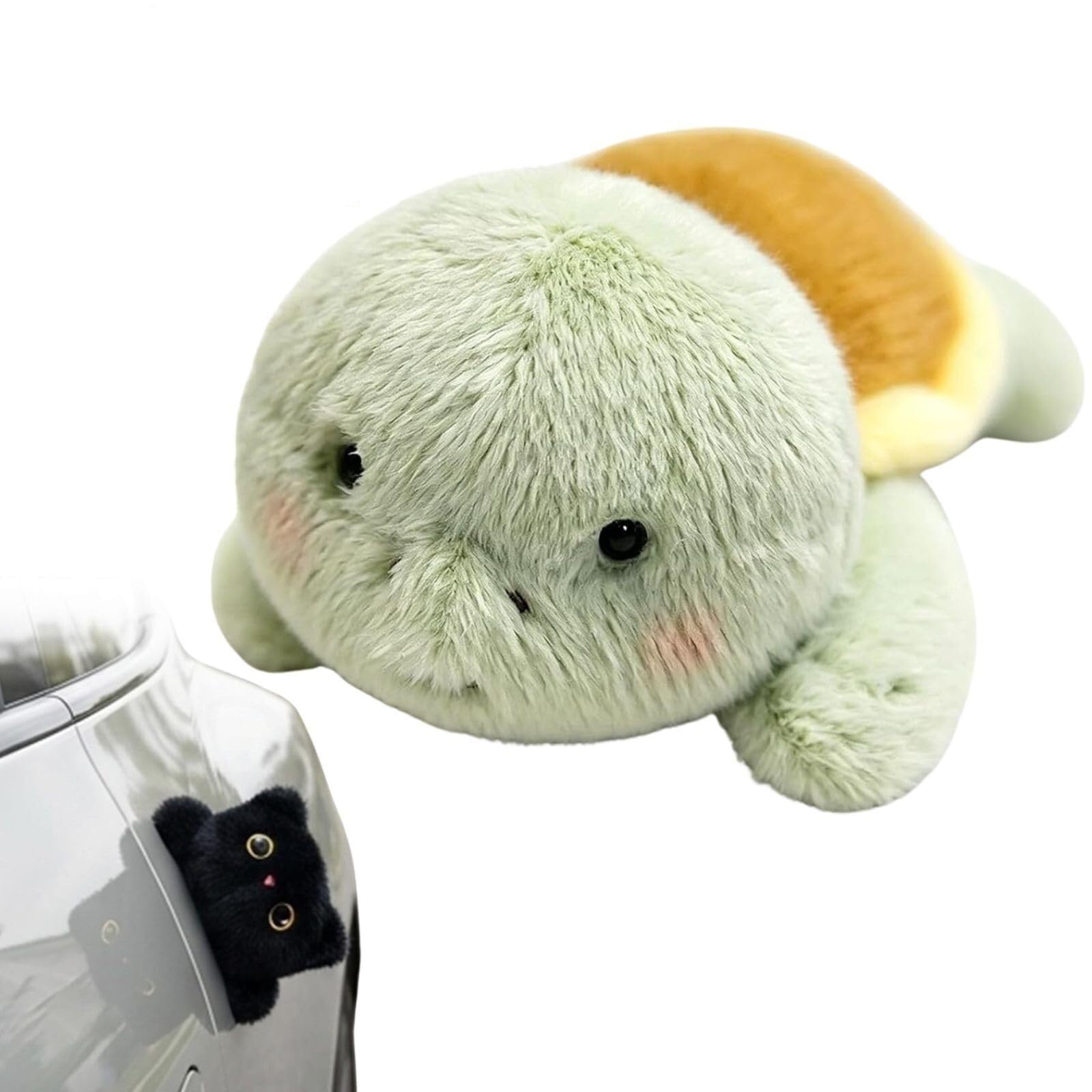Magnetic Kawaii Plush Cat Magnet Decor For Car Fridge Locker, Cute Stuffed Animal Gift For Cat Lovers(A)