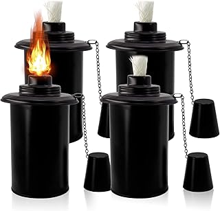 Torch Canisters,12OZ Citronella Outdoor Torches, Citronella Torches for Patio,Torch Canister Replacement for Bamboo Torch and Luau Torches
