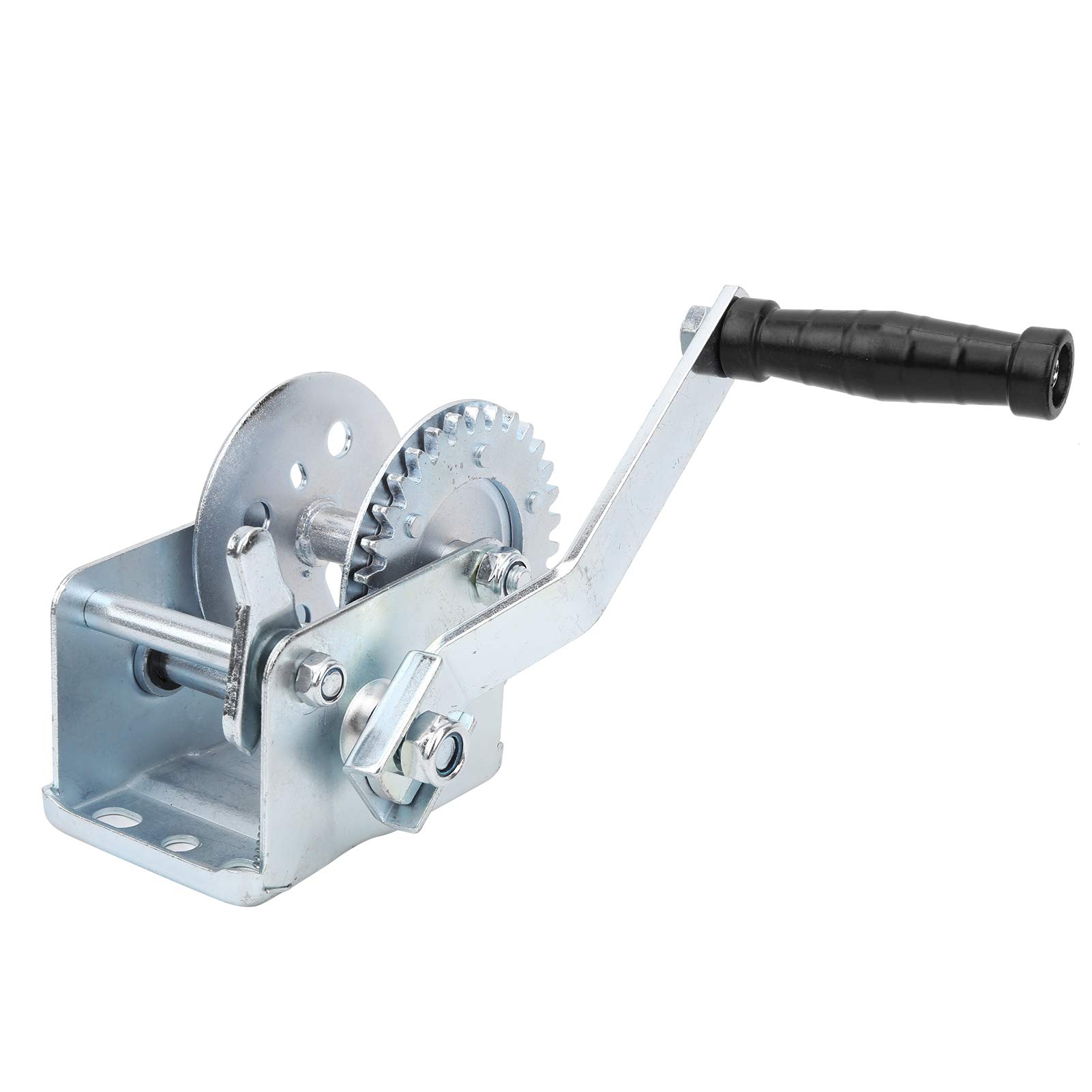 Natudeco Manual Trailer Winch 600lbs Capacity Boat Hand Towing Winches Reversible Ratchet Trailer Capstan for Trailer, Boat or Yacht