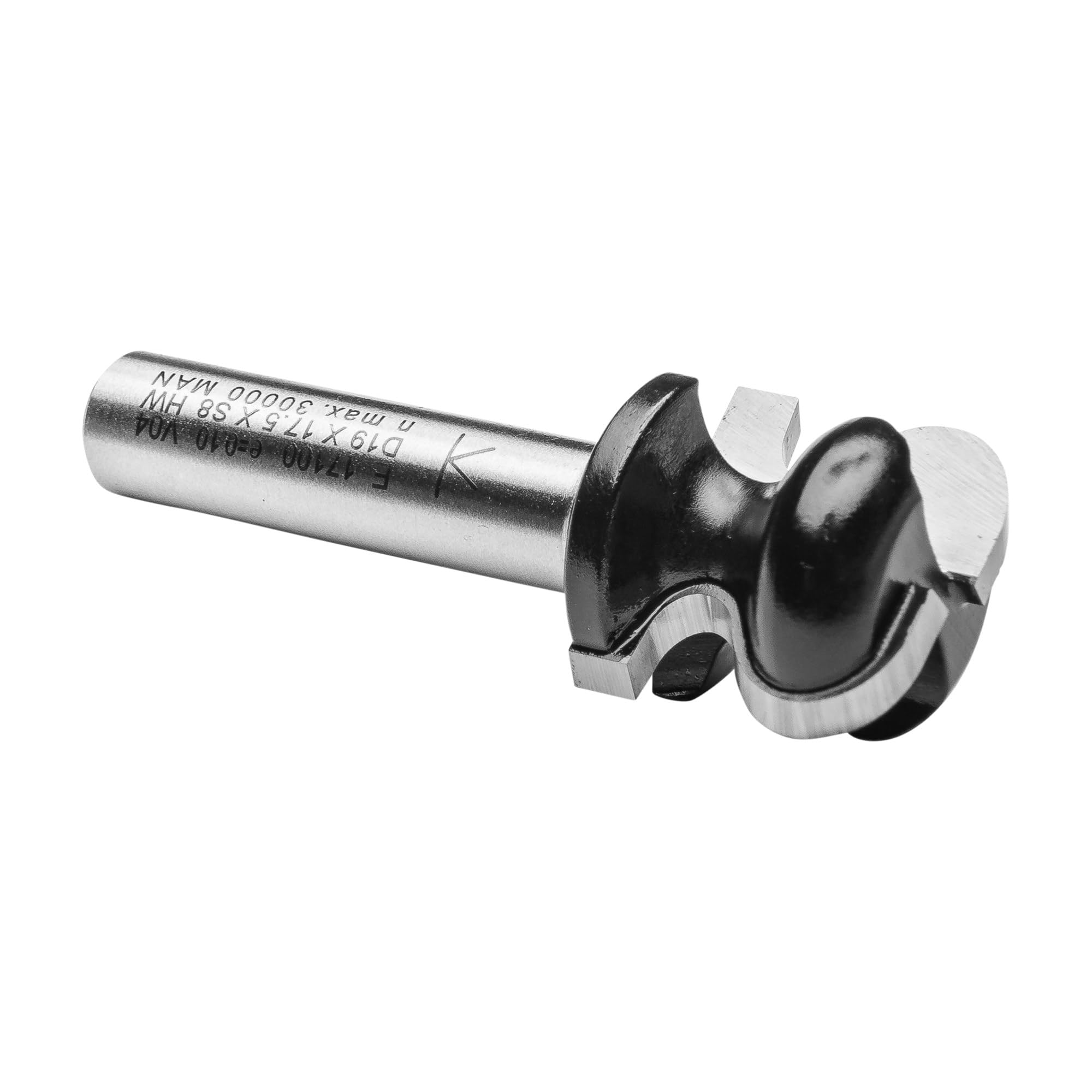 ENT 17100 Frez trzpieniowy w wegliku, chwyt (S) 8 mm, srednica (D) 19 mm, NL 17,5 mm, R 4,75 mm, r 2,4 mm, SL 32 mm