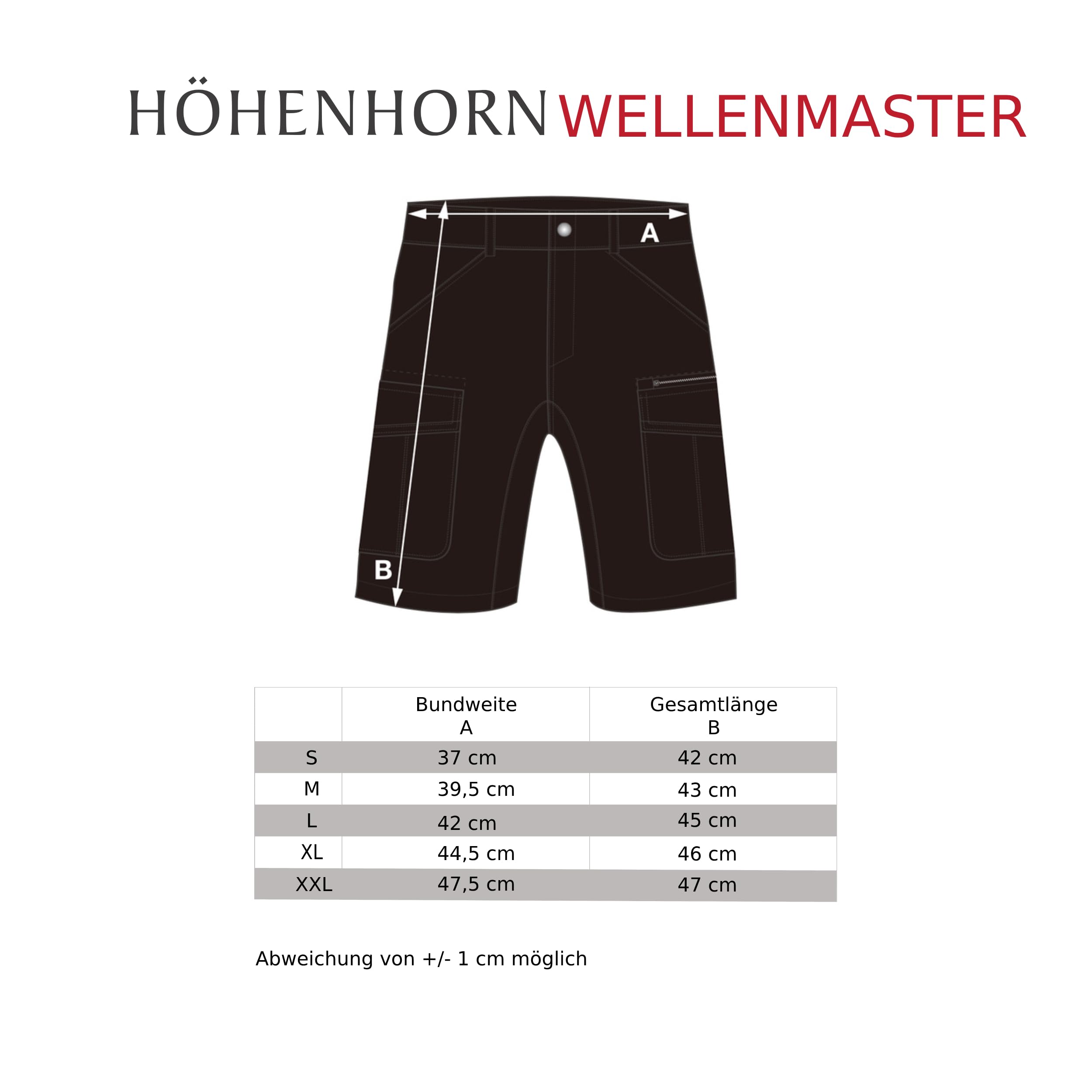 Höhenhorn Wellenmaster Herren Badehose Schnelltrocknend Badeshort Schwimmhose