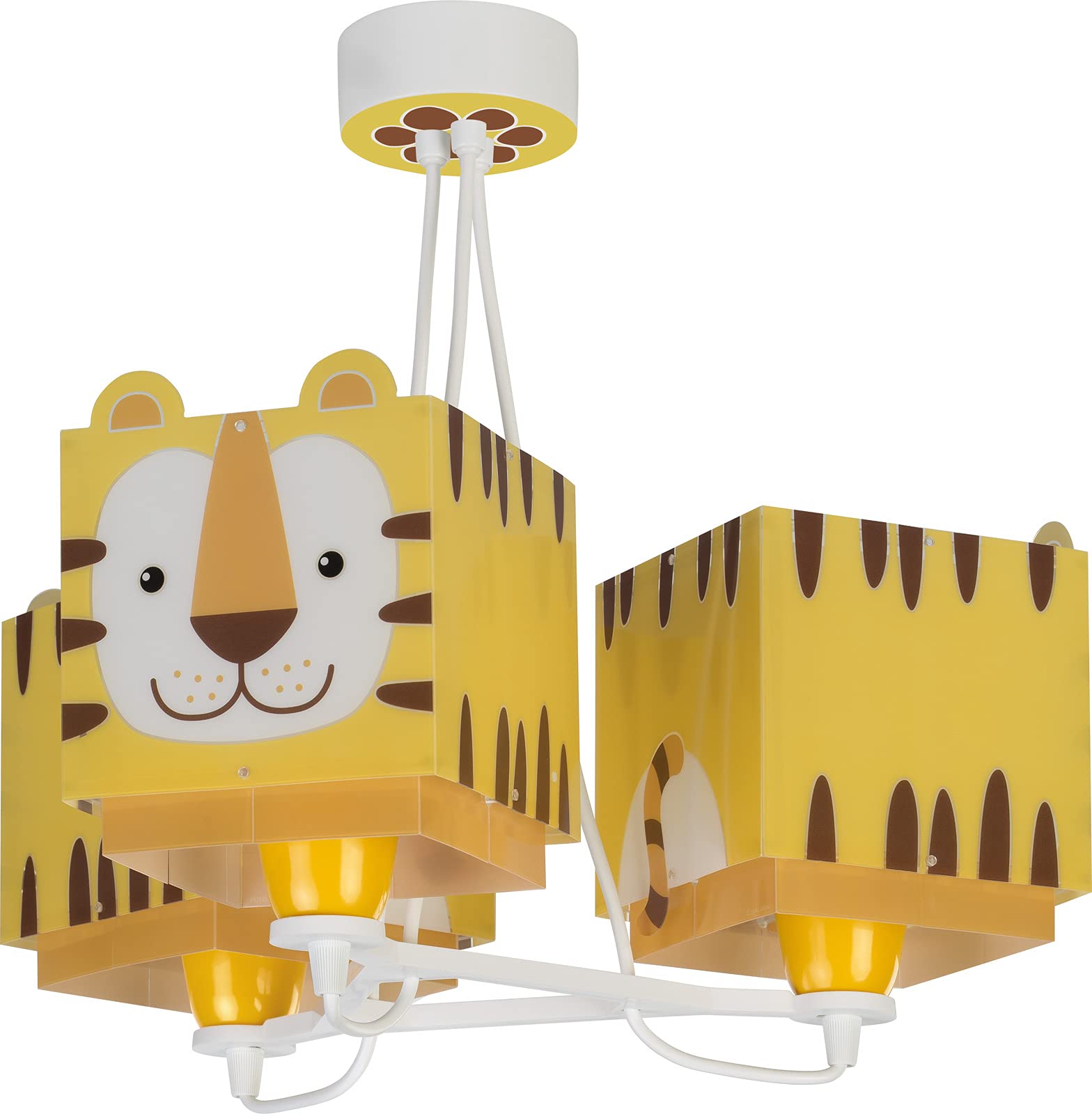 Dalber Lámpara infantil de Techo 3 Luces Little Tiger Tigre Animales