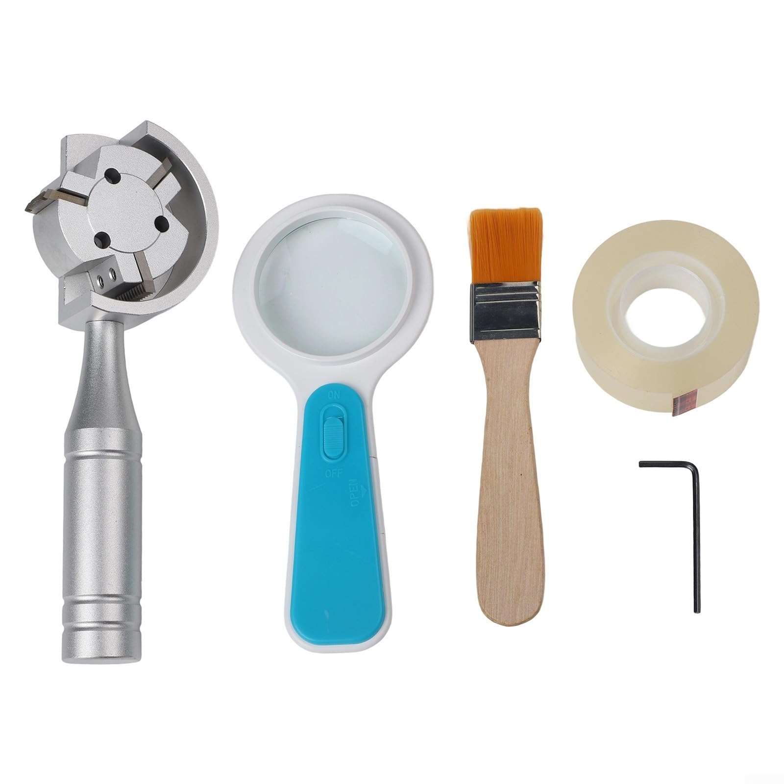 Kit de comprobador de adherencia giratorio 3 en 1 con cuchillas de 1 mm/2 mm para revestimientos, incluye mango, cinta, cepillo y lupa en estuche
