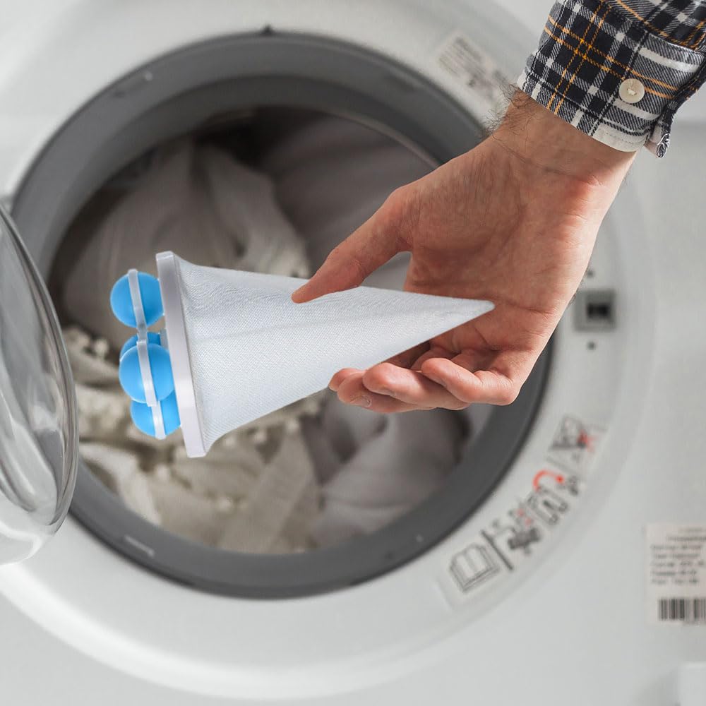 2025 Upgrade Schwimmendes Haarfilternetz, neuer Tierhaarentferner für Wäsche, Fusselfänger für Waschmaschine, Wollgerät, wiederverwendbare Waschmaschine, Haarfänger, Reinigungsnetztasche für Hunde und