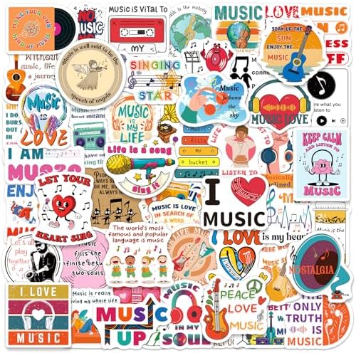 200Pcs Music Motivational Stickers for Kids Teens Adults, Trendy Vinyl ...