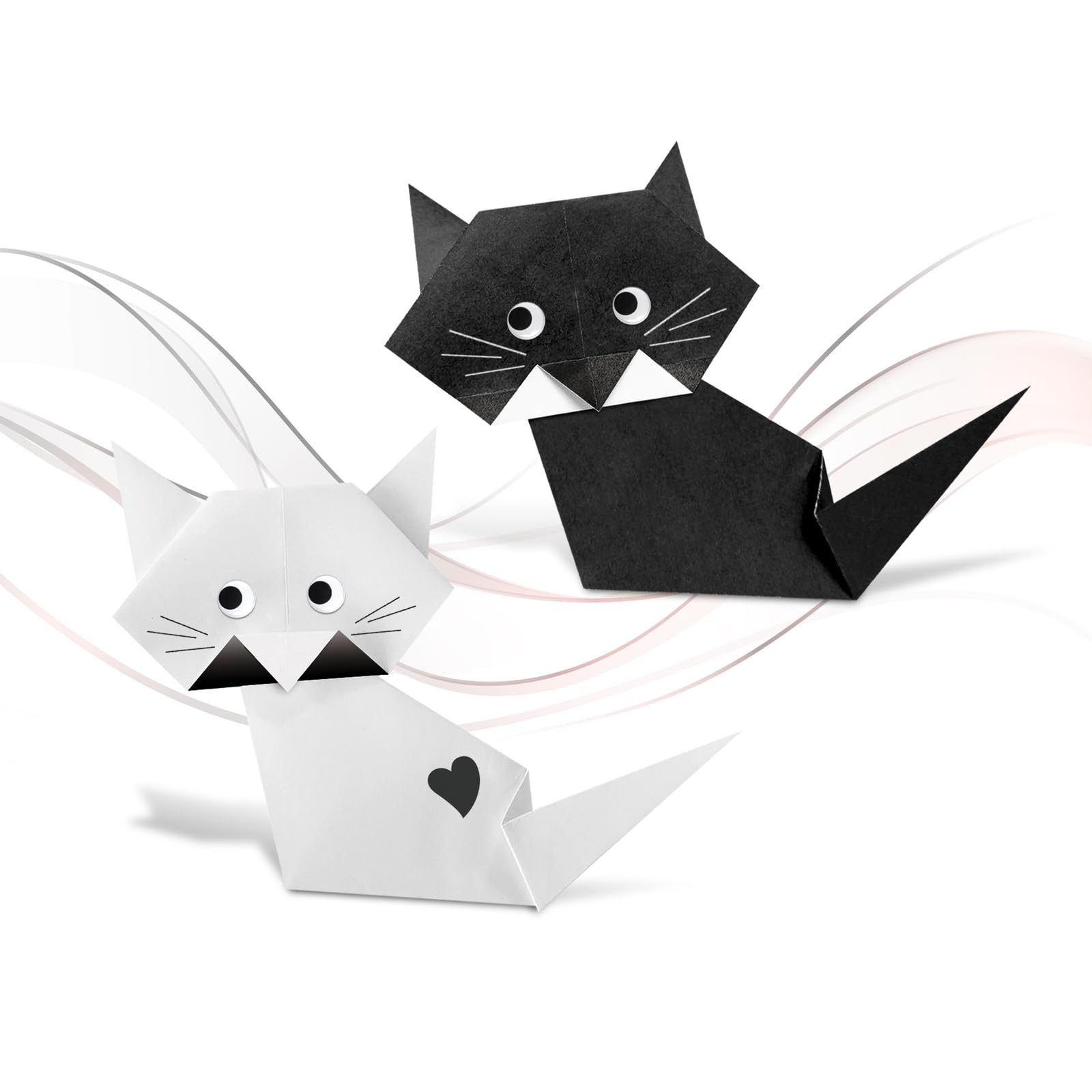 Ursus Paper Stars Bastelset – Für 2 Große & 4 Kleine Sterne, Silber/grau, Vorgestanzt & Folienveredelt