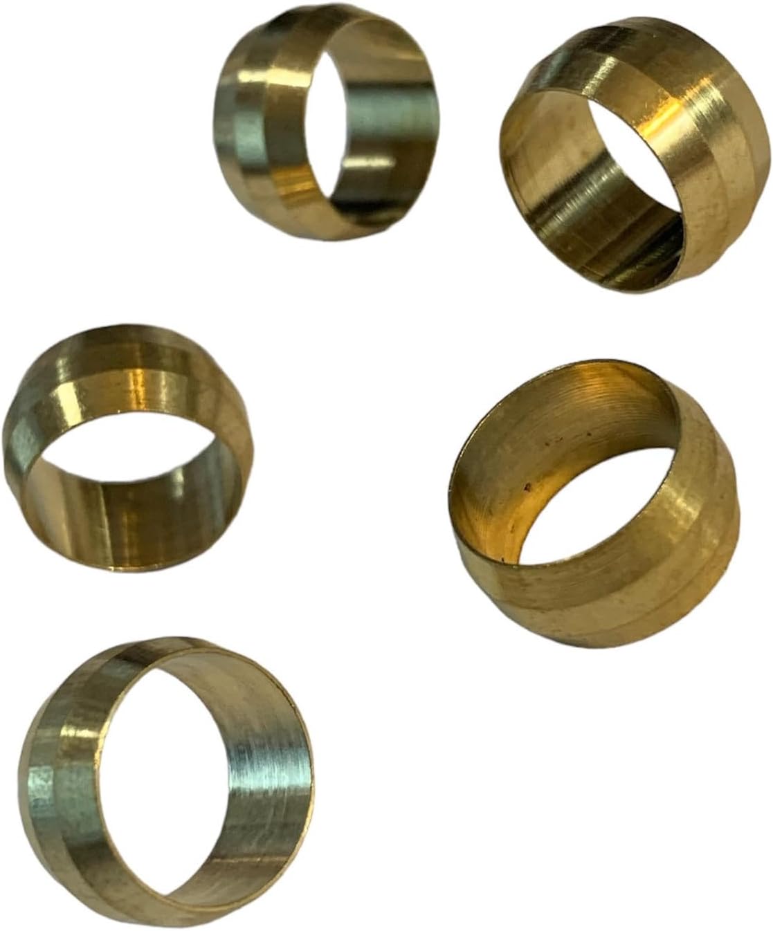 5 Pack Of Air Compressor Pneumatic Compression Nut Tube Sleeve Ferrules 7/8 Inch ID