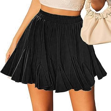 Hosenrock Kurz Sommer Tennisrock Mit Hose Plissiert Faltenrock Einfarbig Skort Elegant Sport Minirock Sexy Plisseerock Leicht Sommerrock Ultrakurz Fitness Tennis Golfrock Damen Mit Hose Röcke Vintage