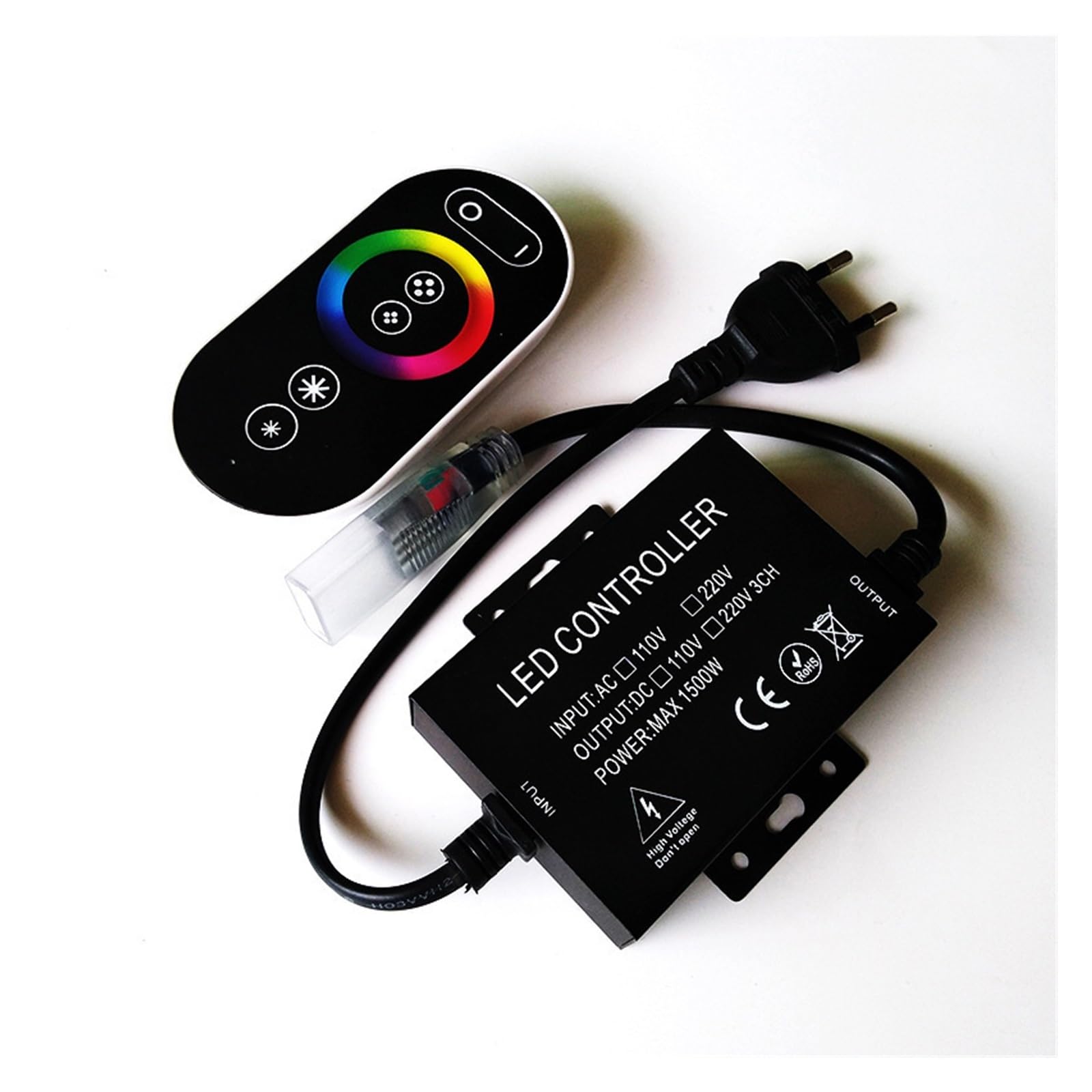 Contrôleur de gradation tactile haut de gamme pour système de bande LED 5050 RGB 220V