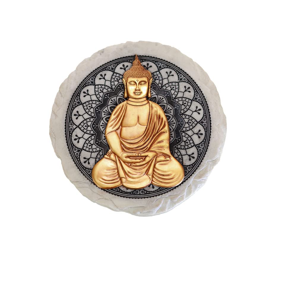 Spoontiques - Garden Décor - Buddha Stepping Stone - Decorative Stone for Garden