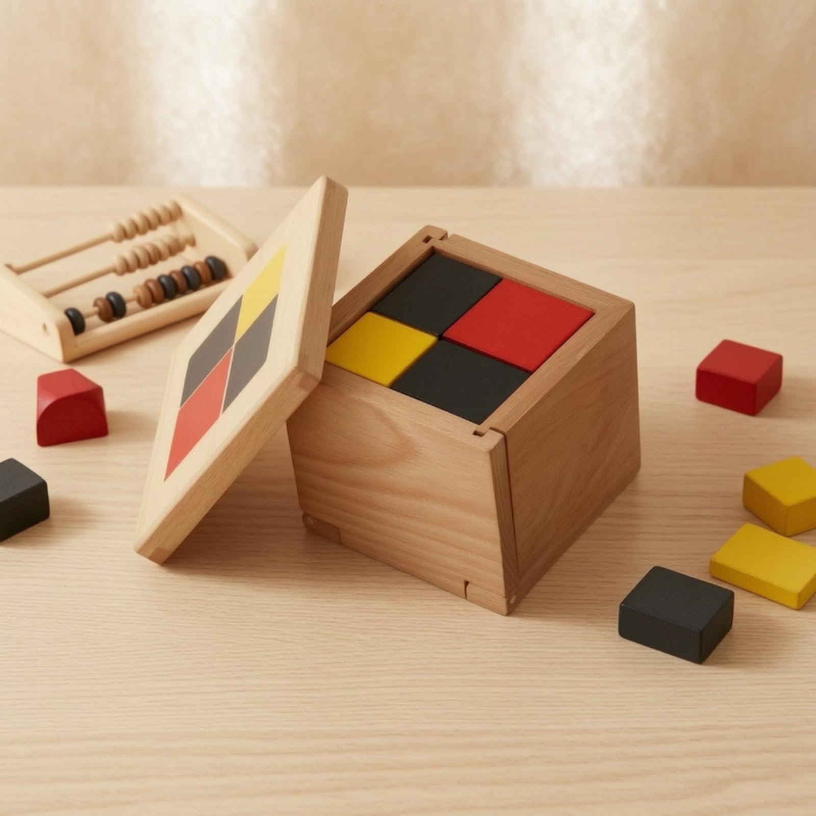 Cubo l Matemático Caja STEM Bloque para Estudiantes, Escuela, Hogar