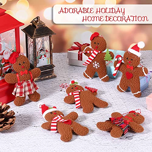 12 Pieces Gingerbread Man Ornaments Christmas Gingerbread Man Gingerbread Hanging Decor Gingerbread Figurines Christmas Tree Ornament For Garden Office Coffee Bar Christmas Tree Decor, 4.3 Inch #TOP3