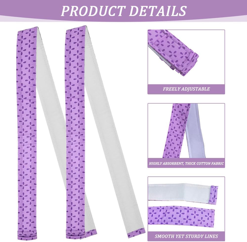 Cake Strips for Even Baking, 4Pcs Baking Strips for Cake Pans, Thick Cotton, Keeps Cakes More Level and Prevents Crowning with Cleaner Edges, Bands for 6–12 Inch Round Purple Pans
