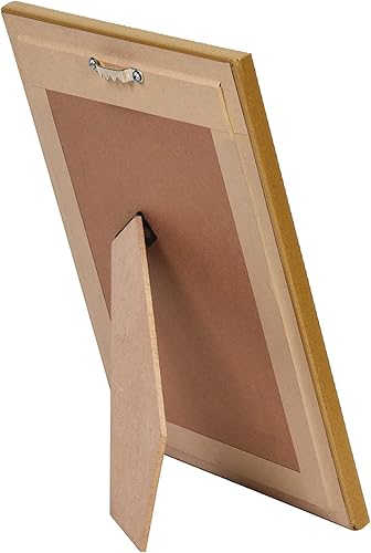 Miniatura 4 de VCARTNOW Laxmi Ganesh Saraswati con Yantra y Aarti God - Marco de fotos chapado en oro, marco de fotos dorado para el templo, foto de Dios dorado