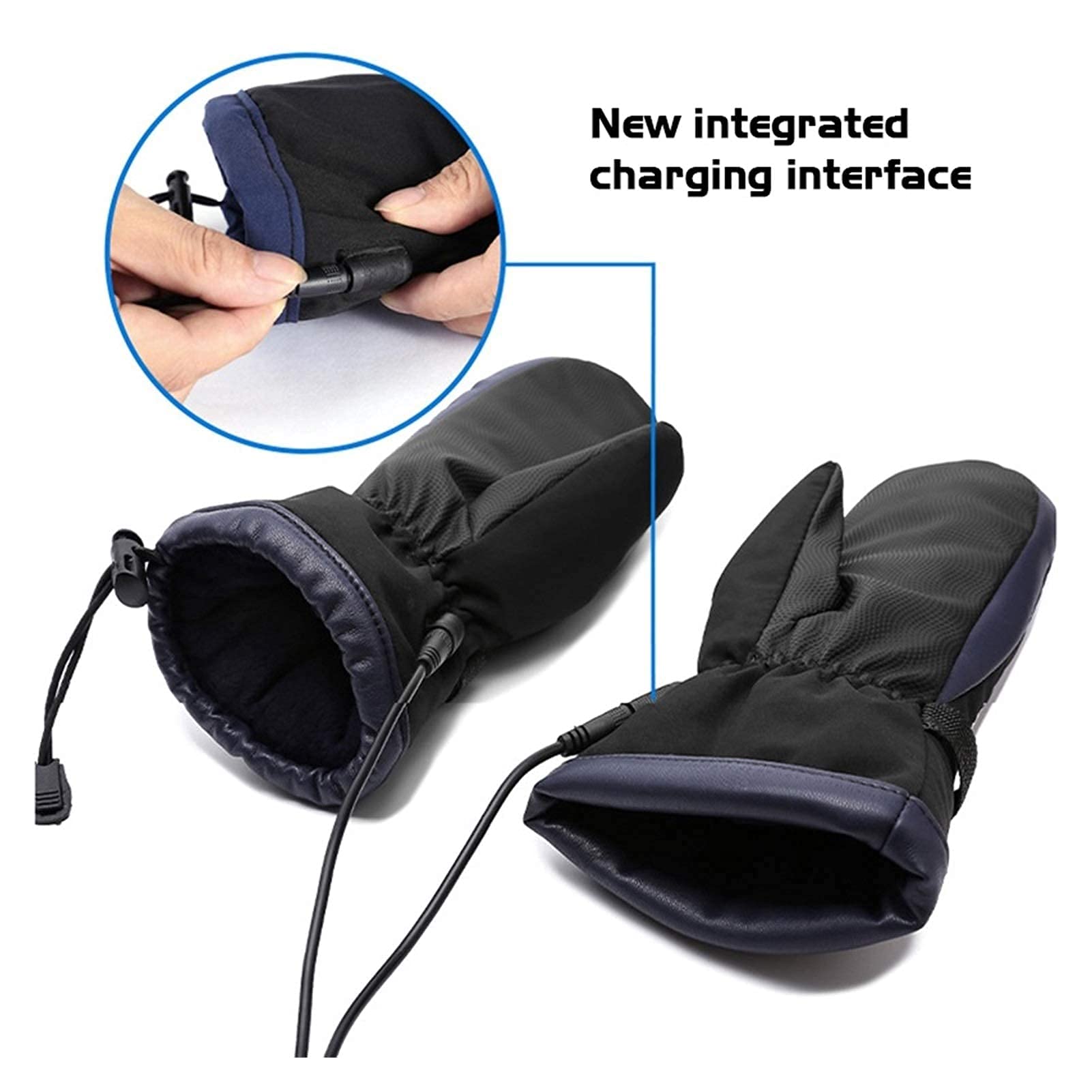 Guantes calefactables, 1 par USB de Invierno Calentador de Manos Ciclismo Motocicleta Bicicleta Guantes de esquí Guantes calefactores eléctricos Equipos de Pantalla táctil recargab