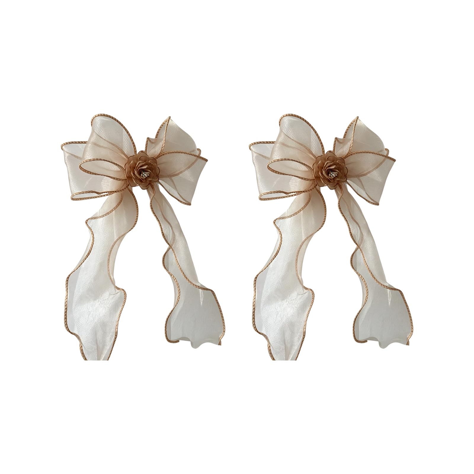Camellias Sheer Tulle Curtain Tiebacks for Home Hotel Decoration Elegant Curtain Holder