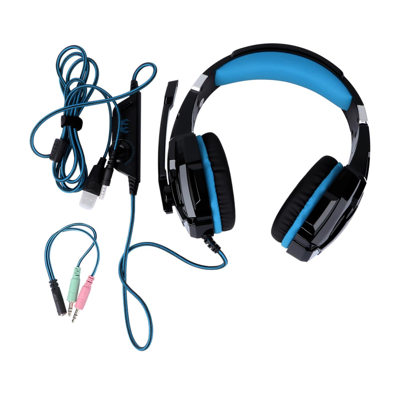 Gadpiparty 1pezzi Cuffie Gaming Over-ear Luminescent Con Microfono e Cavo Di Adattamento Comfort Estremo Per Lunghe Sessioni Di Gioco Isolamento Acustico Eccellente Materiali Amici Della