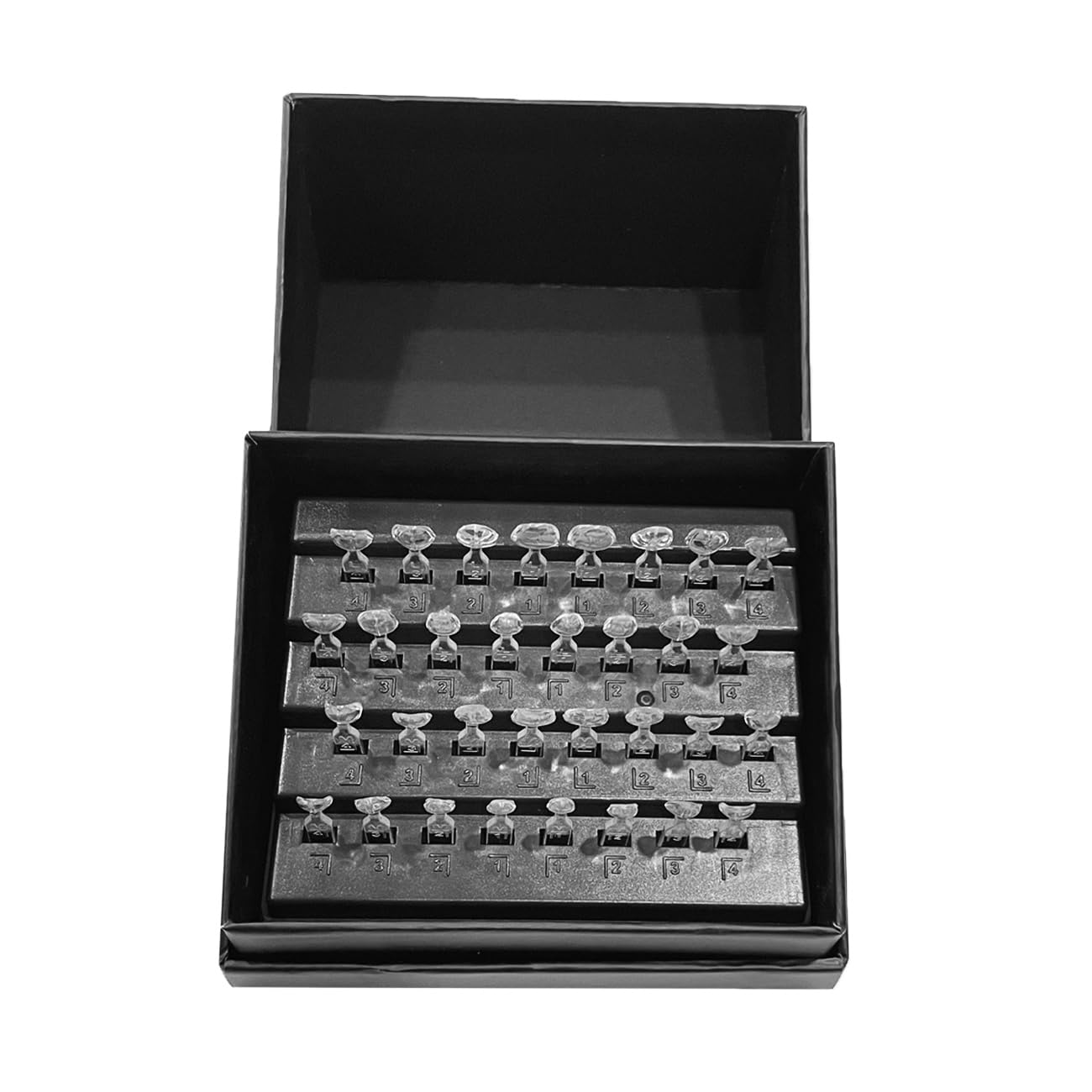 Wokyo Teeth Dental Veneers Mould Kit Light Dental Composite Resin Teeth, for Temporary Teeth Restoration, 32 Pcs Different Shapes Available, Heat Resistant