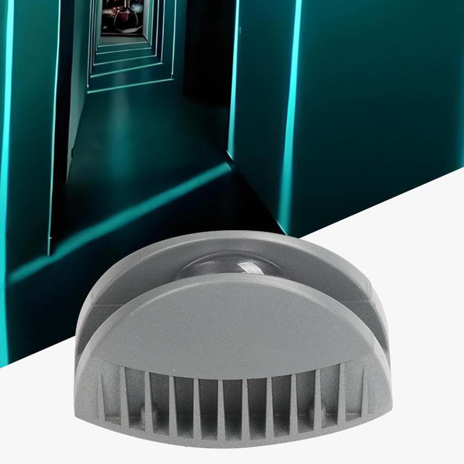 Zewnętrzny parapet LED 10 W, półokrągłe oświetlenie korytarza i chodnika, 270° oświetlenie punktowe, wodoodporny reflektor LED IP65, oświetlenie hotelu rama drzwi (żółty)