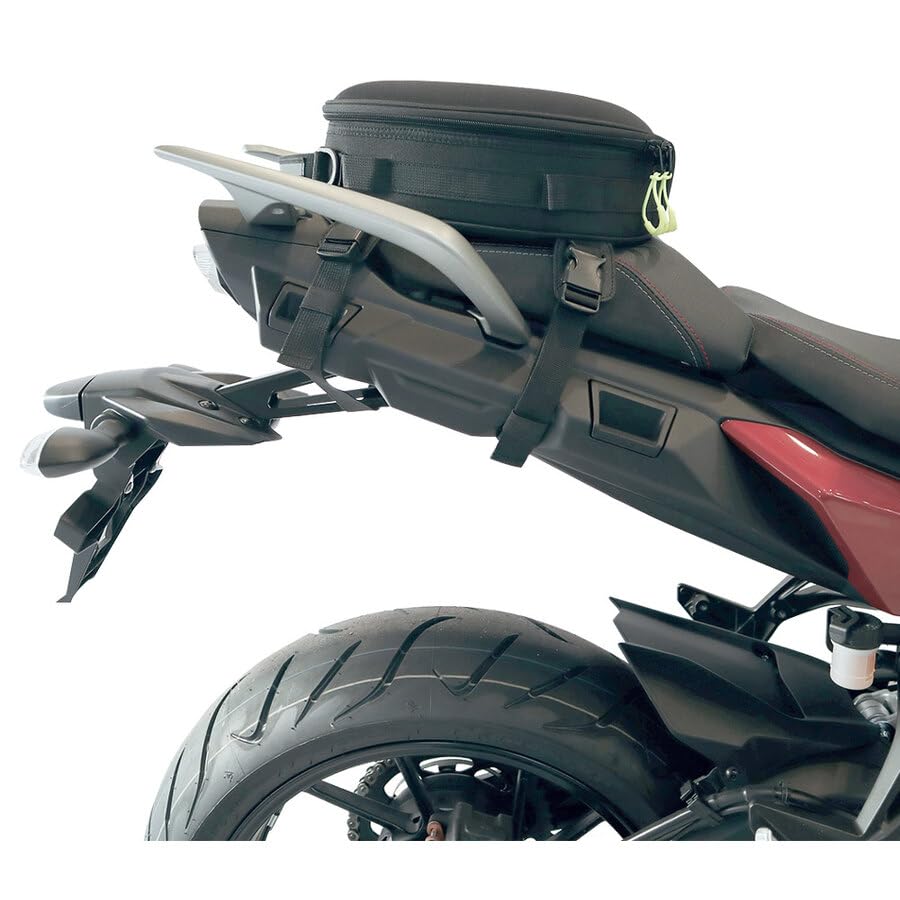 Borsa Sella Posteriore Boost Nero 6lt - Borsa Moto Universale Impermeabile con Cinghie Regolabili