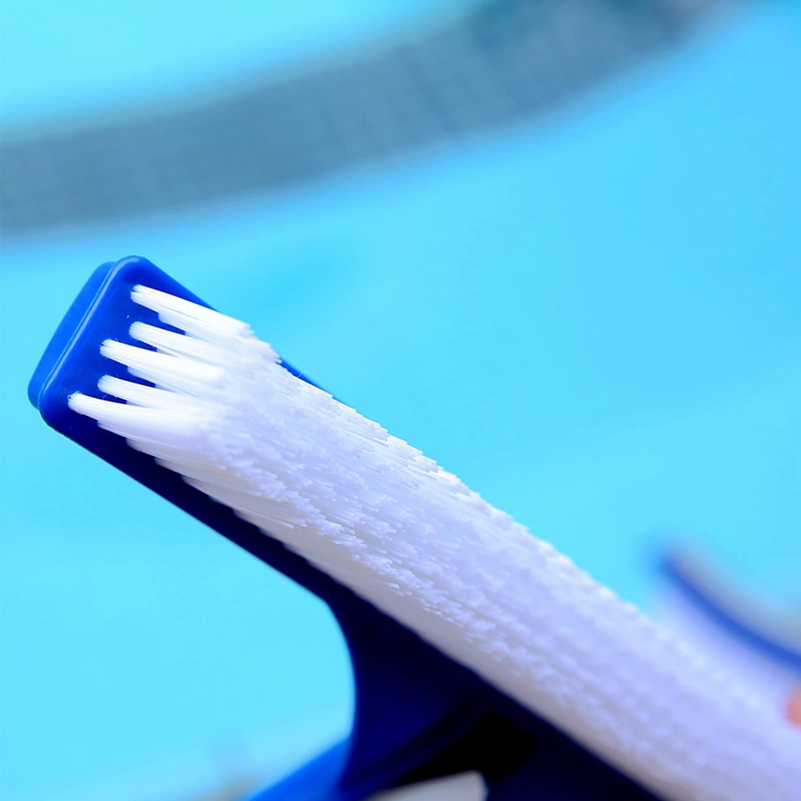 Brosse de Nettoyage de Piscine Nettoyeur en Plastique de 10 Pouces avec Surface Télescopique Rob Balai Robuste Brosse de Nettoyage Portable