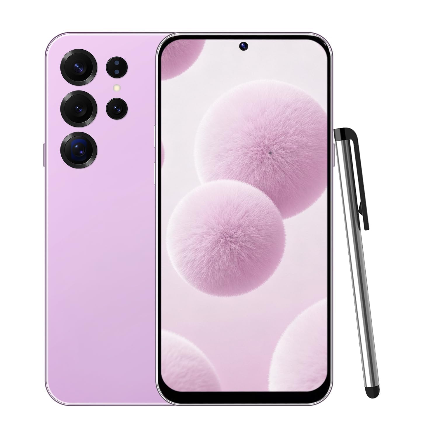 CostMvp C25Ultra Unlocked Smartphone, Android 12.0 Mobile Phones 6.6'' HD+ Screen, 4GB RAM 32GB ROM/256GB SD, 4G Dual SIM Dual Camera, Face ID+WiFi+BT+FM+GPS+OTG (Pink)