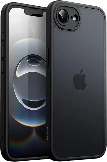 Coque iPhone 16e 6,1 Pouces 2025 - Protection Militaire Antichoc, Dos Mat Translucide
