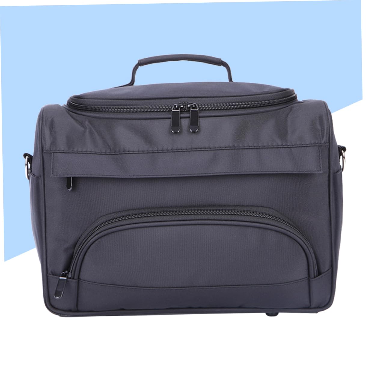 Healeved Paquet de Transport pour Coiffeur en Tissu Noir Bandoulière, Capacité et Compartiments Multiples pour Organiser Matériel et Accessoires de Salon de Coiffure