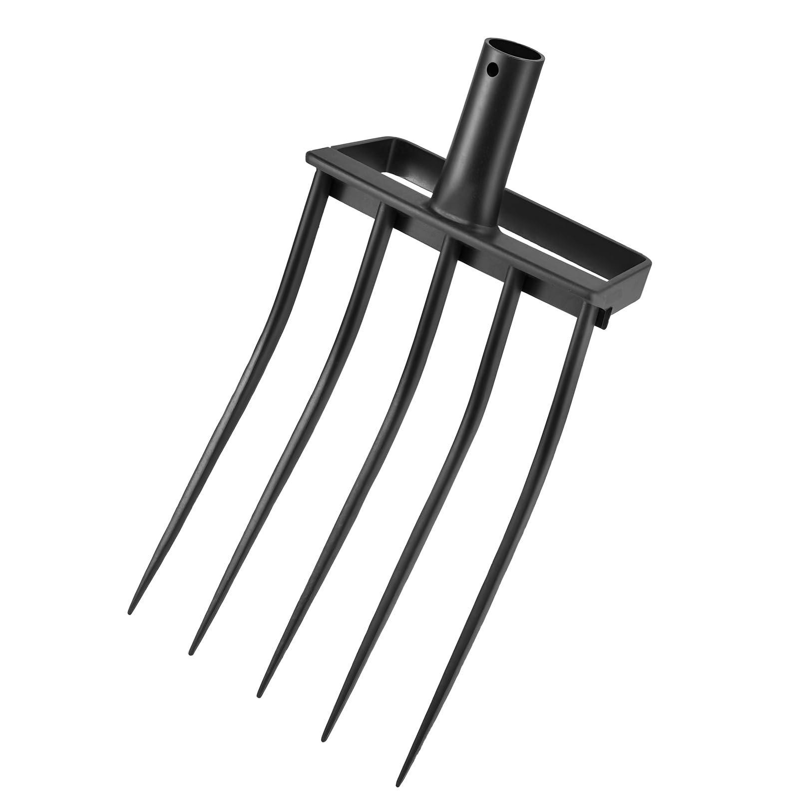 5-Tine Lever Garden Fork Tool Manganese Steel Digging Fork 22 cm Wide Heavy Duty Soil Loosening Tool Digging & Root-Lifting Fork with Foot Pedal Tines for Weeding, Aerating, Turning Soil, Lifting Turf