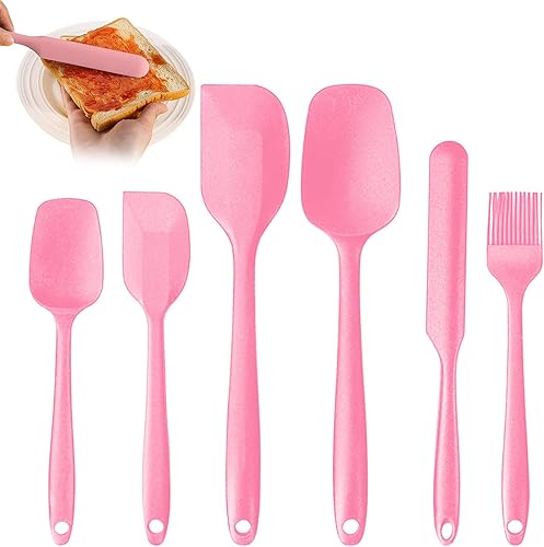 Miniatura 2 de Juego de 6 espátulas de silicona resistentes al calor, utensilios para hornear con cepillo de pastelería, herramientas de cocina antiadherentes, kit