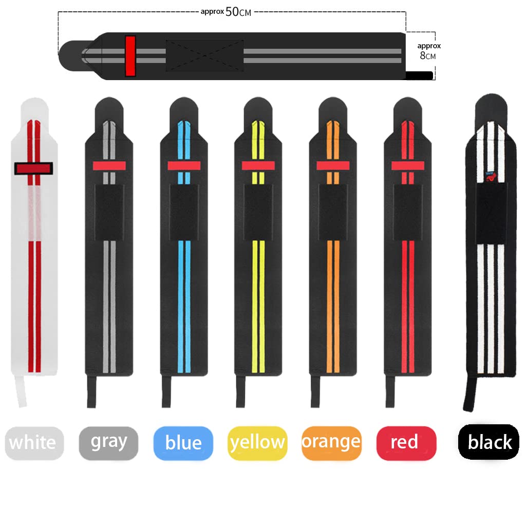 1 Pair Wristband Wrist Support Weight Lifting Gym Training Wrist Support Brace Straps Wraps Crossfit Powerlifting (Black)